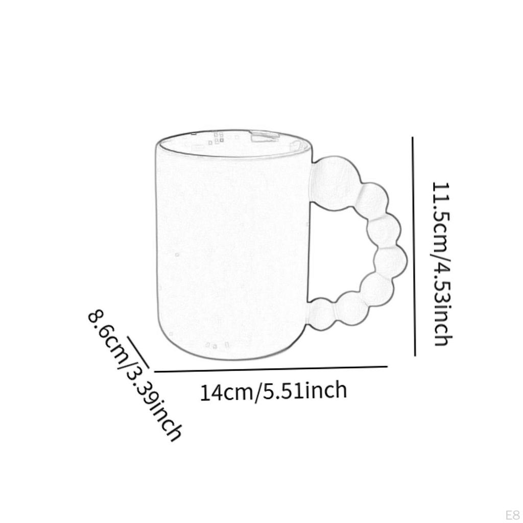 -Cup Drinks with Handle Milk Tea Water Cup for Café Birth Gifts