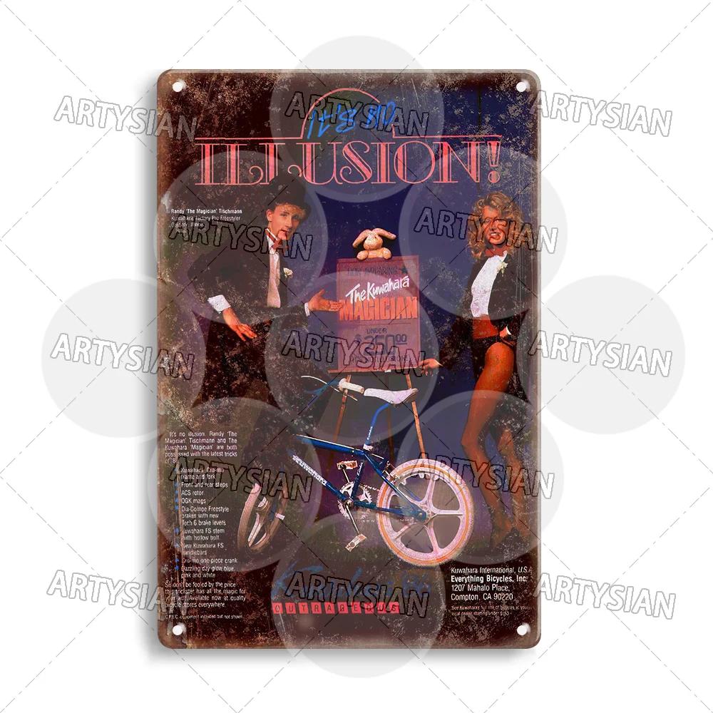 Vintage BMX Bike Metal Sign Bicycle Motocross Plaque Racing Raleigh Kuwahara Raleigh Chopper Peugeot Pro-Am Murray Ace Haro