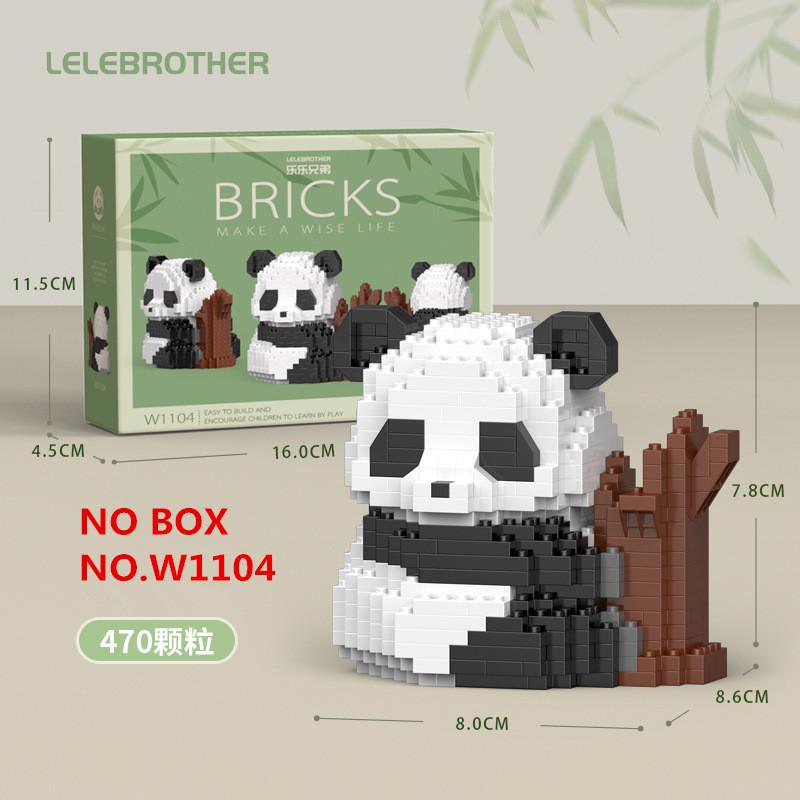Kawaii Panda Series Micro Particle Building Block Creative Cute Animals DIY Assembled Bricks Toys For Chillren Christmas Gift