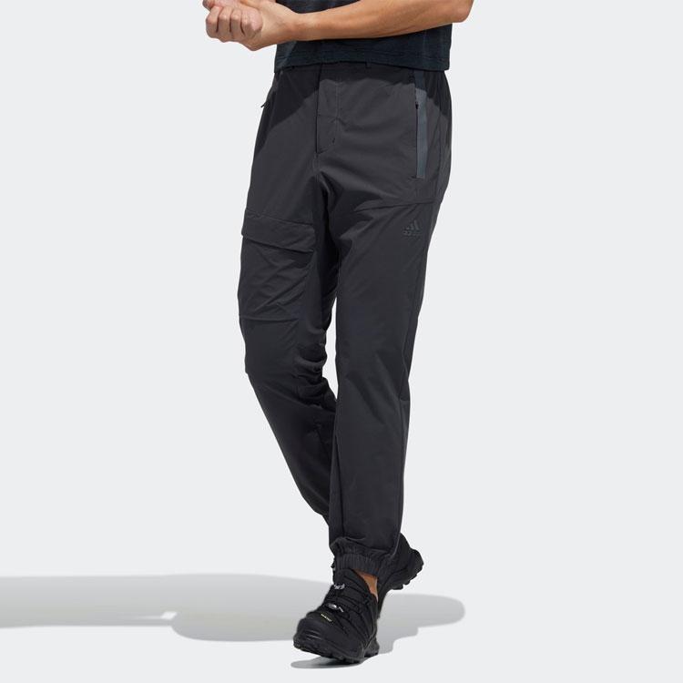 Adidas Outdoor Casual Tapered Jogger Pants Men Bottoms Black GN7341