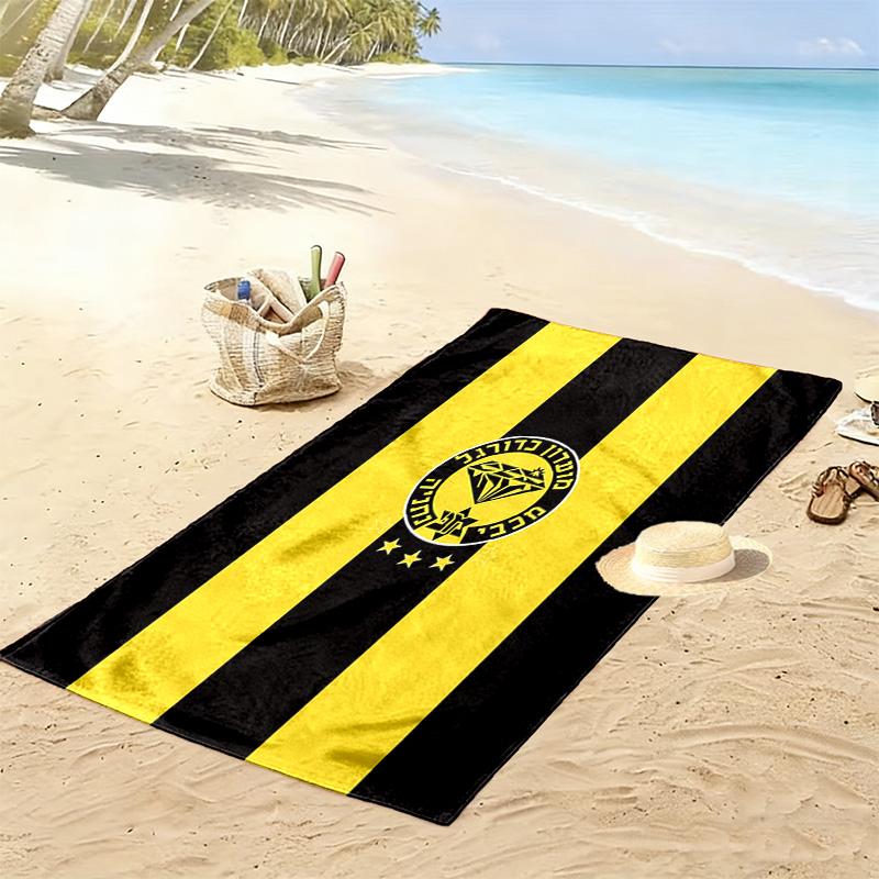 Maccabi Netanya FC Print Beach Towel, Large Soft Quick Dry Towel for Beach Camping Swimming