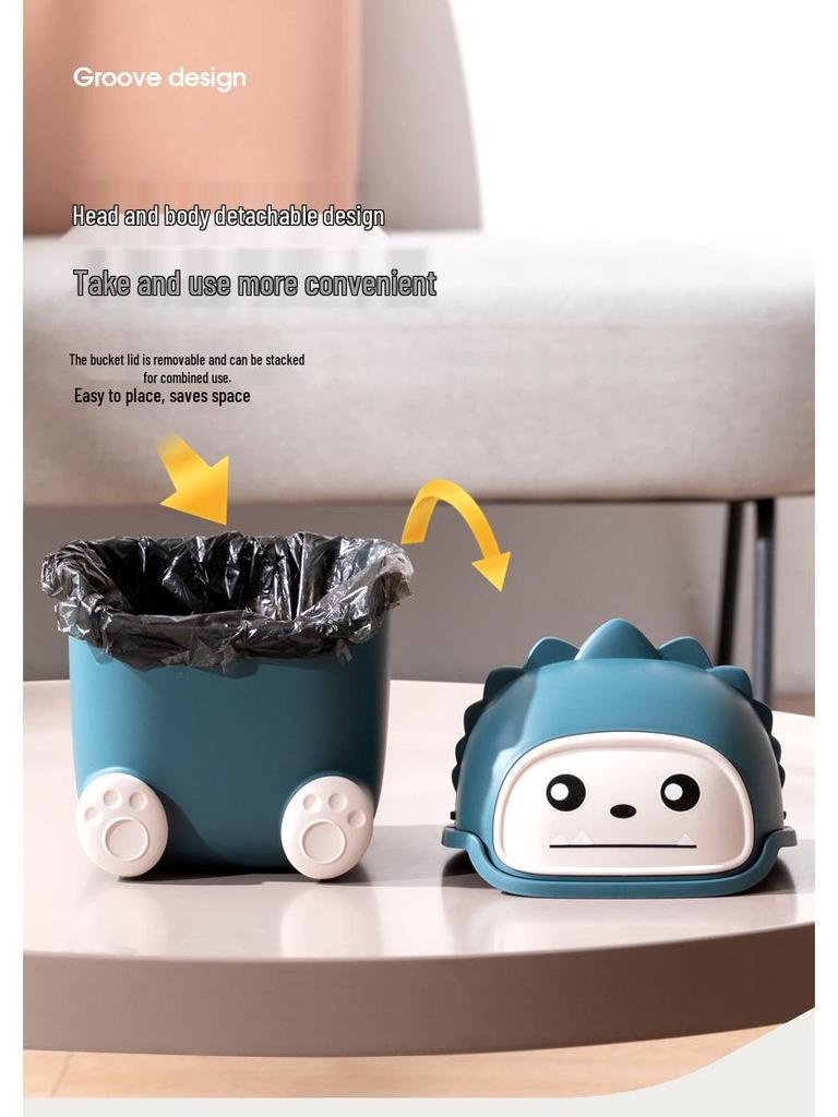 Söt mini flip-top skrivbordskorg - Kompakt papperskorg för vardagsrum eller kontor.