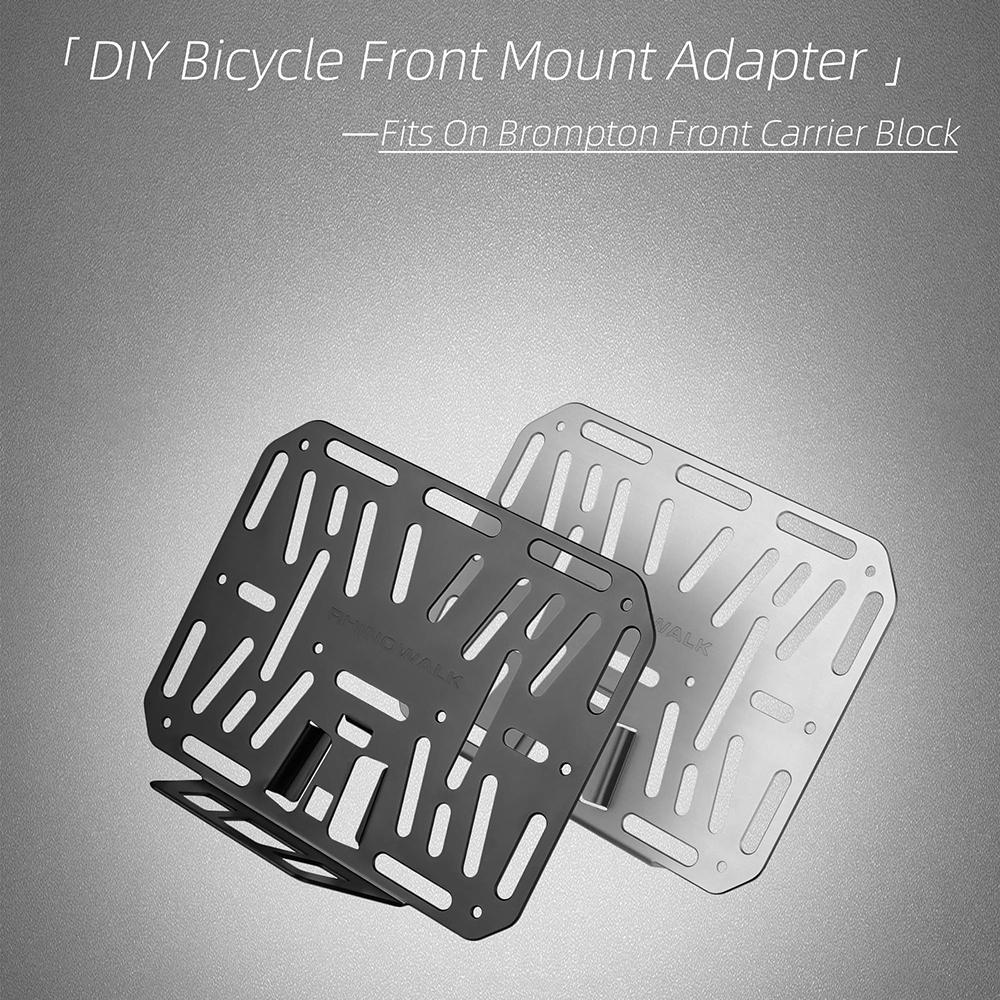 Bicicletă pliabilă DIY Raft frontal Adaptor bază geanta pentru biciclete Suport frontal integrat din aliaj de aluminiu pentru