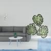 Graceful Dancer Sculpture with Palm Accents Modern Art Figurine And Wooden Tropical Wall Decor for