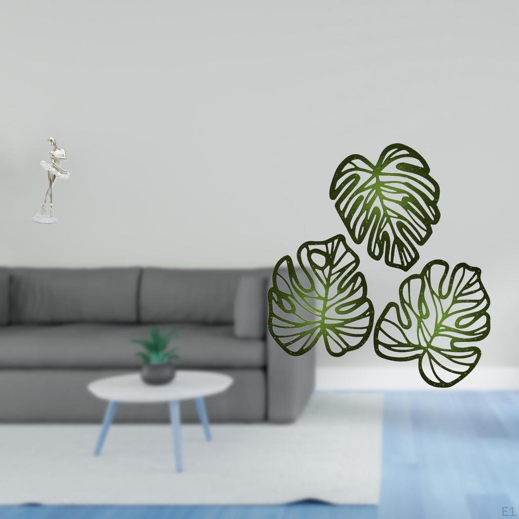 Graceful Dancer Sculpture with Palm Accents Modern Art Figurine And Wooden Tropical Wall Decor for
