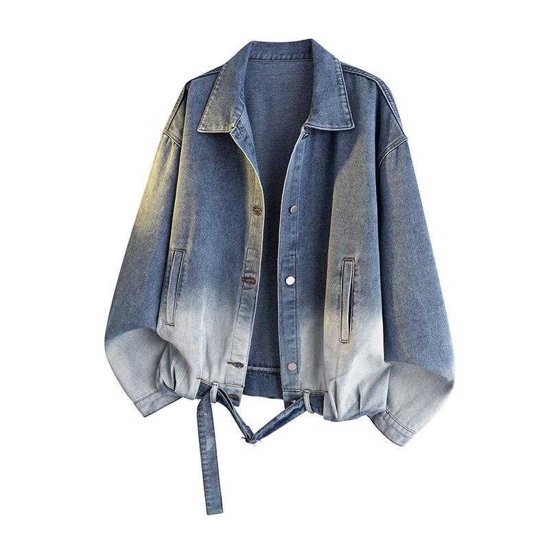 High Street Fashion Washed Denim Jacket – Stylish, Versatile, and Loose Fit