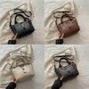 Womens Pu Water Bucket Bag With Lock Closure For Daily Use