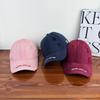 Spring And Summer Soft Top Washed American Ripped Baseball Cap Male And Female Alphabet Embroidered Cap Sun Hat