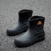 Men's Waterproof Non-slip Rubber Ankle Boots - Korean Style Slip-on Shoes