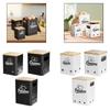 Iron Bamboo Potato Onion Garlic Storage Bins 3 Piece Organizer Set with Vent Holes for Home