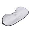 Natural Silk Sleeping Eye Mask Men Women Breathable Nap Sleep Shade Mask Silver Grey