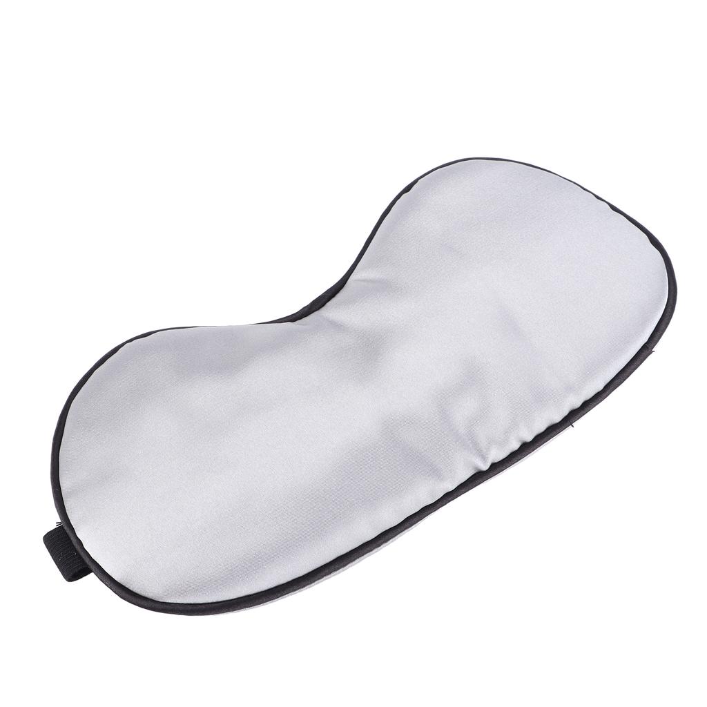 Natural Silk Sleeping Eye Mask Men Women Breathable Nap Sleep Shade Mask Silver Grey
