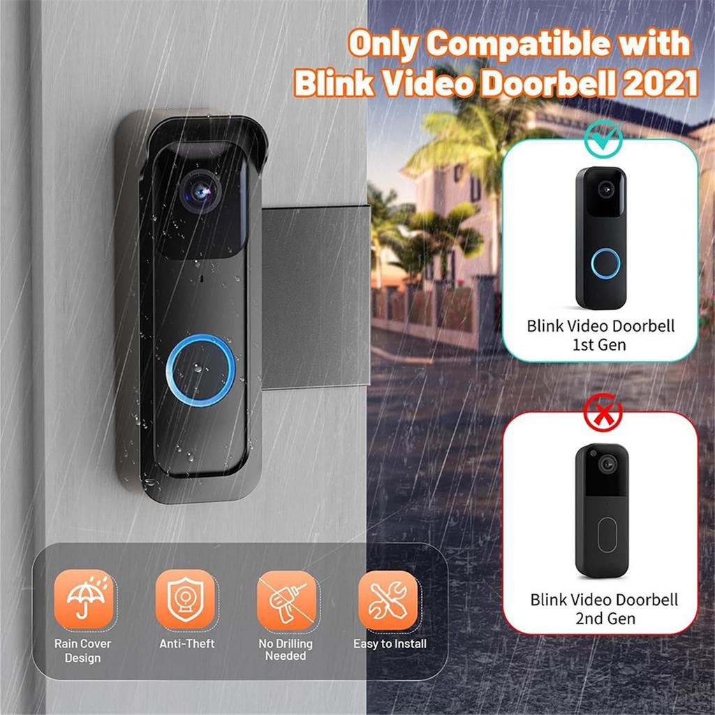 2025+  Mount,Anti-Theft Doorbell Mount for Blink Video Doorbell 1st Gen,Doorbell Camera Bracket with Rain Cover