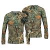 Spring and Autumn Round Neck 3D Camouflage Printed Top Fashionable Casual Vintage Long Sleeved Men's T-shirts
