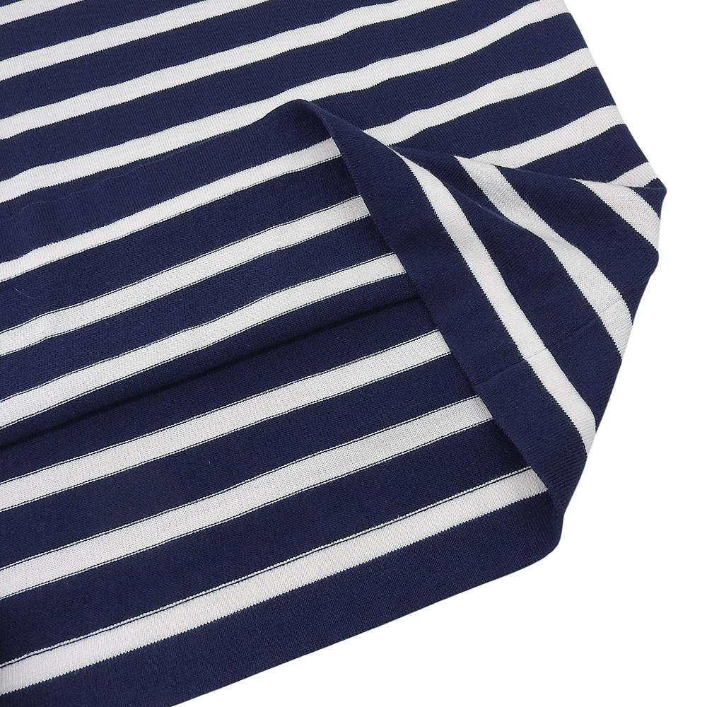 JOHN SMEDLEY Excellent condition Sea Island cotton stripe knit top, men's, navy and white, size M tops M Navy / WhiteUsed