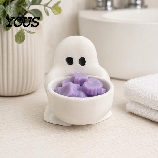 Stable Tealight Display Stand Halloween Ghost Candle Holder, Cute 3D Printed Tea Light Holder for Minimalist Decor Scented Candles, Small Tabletop