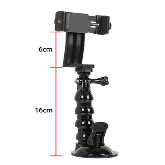 Suction Cup Phone & Camera Holder for Vehicle Navigation, Live Broadcast, Recording, Sunroof & Sports Shooting