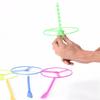 36Pcs Kids Outdoor Bamboo Dragonfly Hand Push Flying Toy Twisty Flying Saucers Assorted Colors Helicopters Plastic Sports Toy