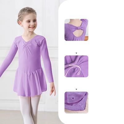 Ballet Dress for Girls Ruffle Sleeve Ballet Leotard Sequined Tutu Skirt Toddler Skirted Dance Bodysuit Pink Ballerina Outfits