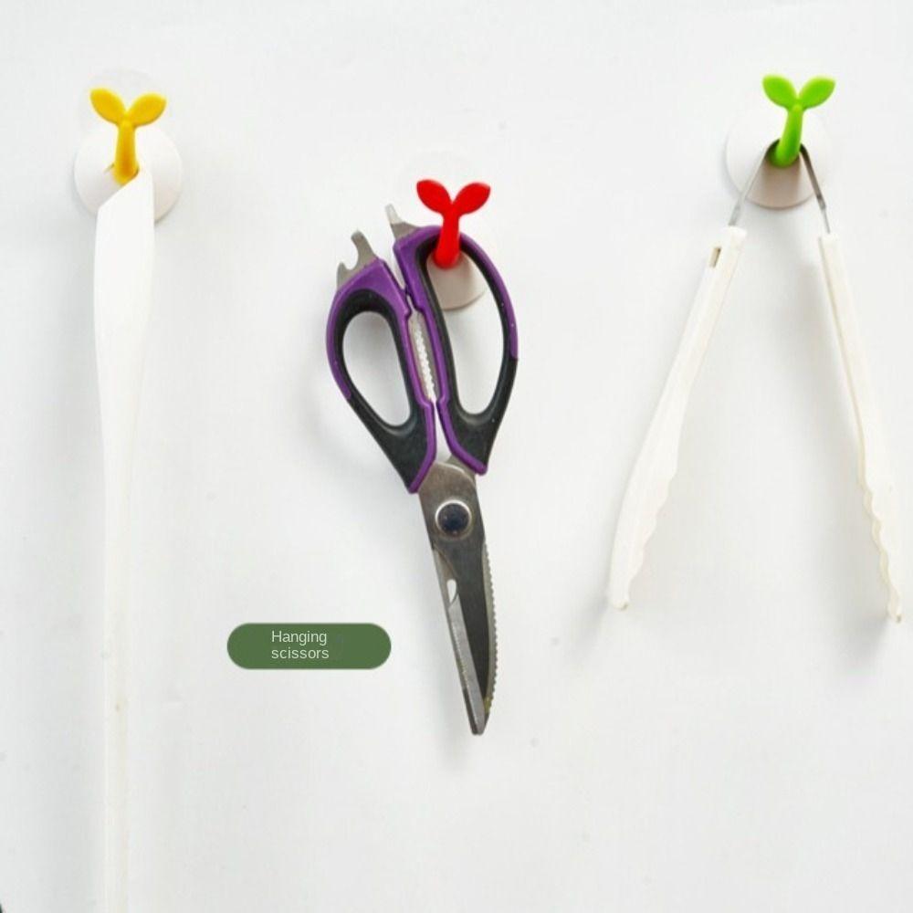 3 pcs Hanger Cute Wall Hook Punch Free Towel Hanger Fixed Self Adhesive Hook  Kitchen