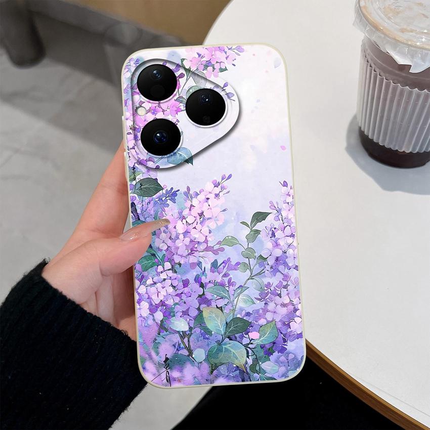 Beautiful Butterfly Flowers Fashion Case For Huawei Pura 80 Pro Plus Honor X7d X9d X20 V40 Phone Cover Liquid Silicone Anti Slip Shell For Huawei Capa