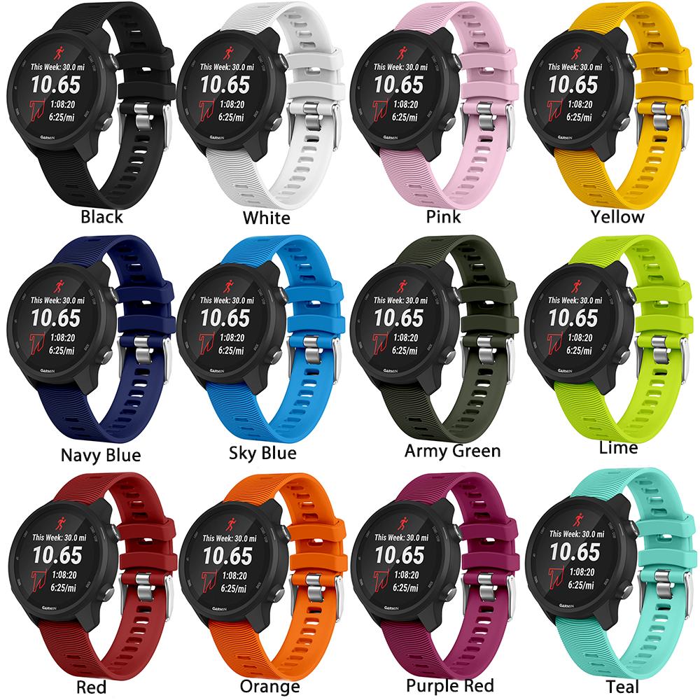 Rem för Garmin Forerunner 245 Originalarmband Universell Silikonrem Tillbehör Armband för Garmin Vivoactive 3 Klocka 20mm