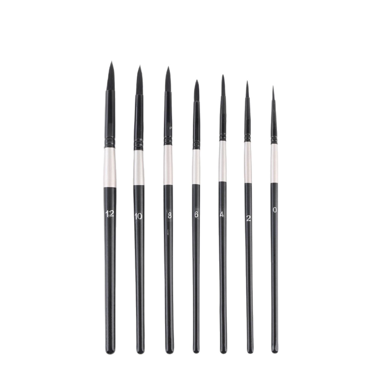 7-piece paint set - suitable for watercolor/water-based paints | beginner calligraphy brushes, acrylic oil painting brushes