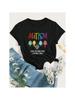 Autism Seeing The World From A Different Angle T-Shirt Round Neck Printing Womens T Shirts Tees For Women 70242