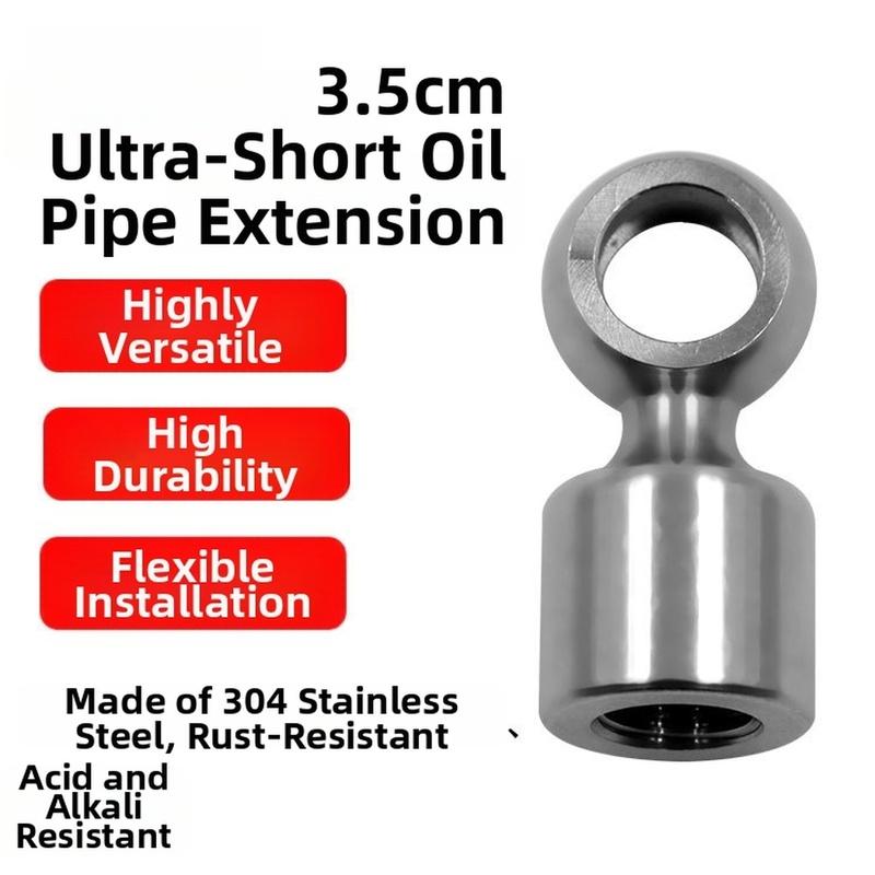 Stainless Fitting Silver Brake Hose Extension 304 Stainless Steel Ultra-short 3.5cm For Tight-space Installation