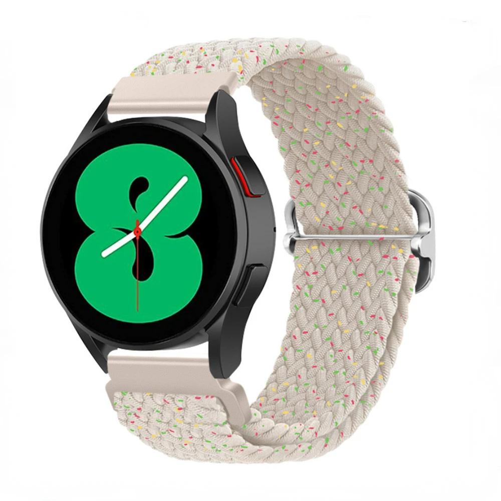 20mm 22mm Braided Solo Loop Strap For Samsung Watch 7/6/5/4/Huawei Watch 4/3/GT3-2 Nylon Elastic Bracelet Amazfit GTR/GTS 4 Belt