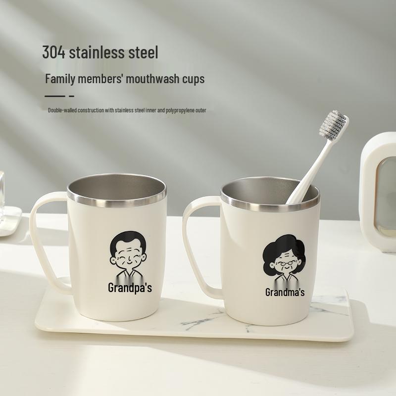 304 Stainless Steel Family Toothbrush Holder - Parent-Child Set for 3-5 Members