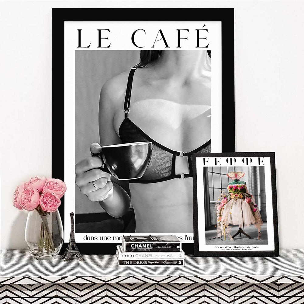 Paris Museum Mode Poster Druck Sexy Frau Blumen Café Wand Kunst Leinwand Malerei Zimmer Home Decor Brust Grace Girl