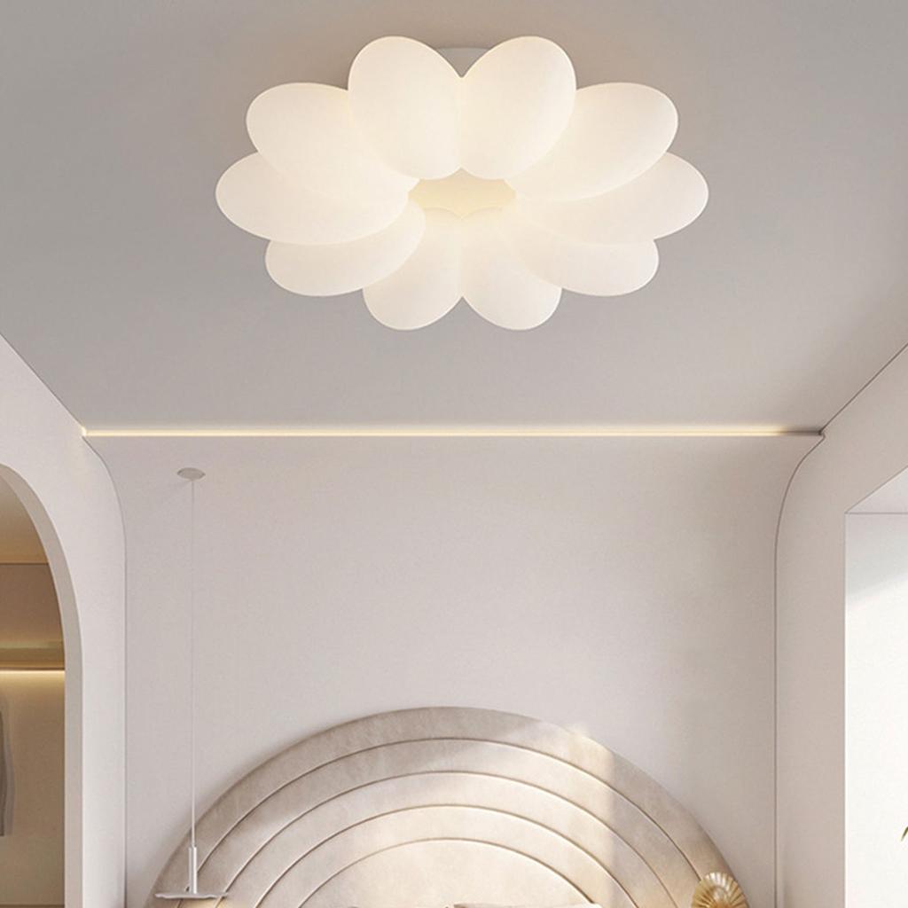 LED Flush Mount Ceiling Lamp Modern Dimmable with Remote Control Flower Ceiling Light Fixture for Bedroom Living Room