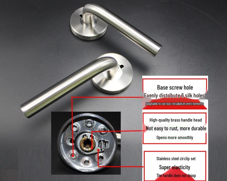 American-Style Stainless Steel Keyless Bathroom Lever Lock with Brake