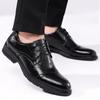 Fashion Brown casual business men's leather shoes high-quality retro design styles Leisure Outdoor Party Groom's wedding dress shoes