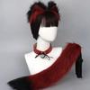 Cat Cosplay Costume Cat Ears Tail Choker Halloween Party Cat Ears Headband Tail