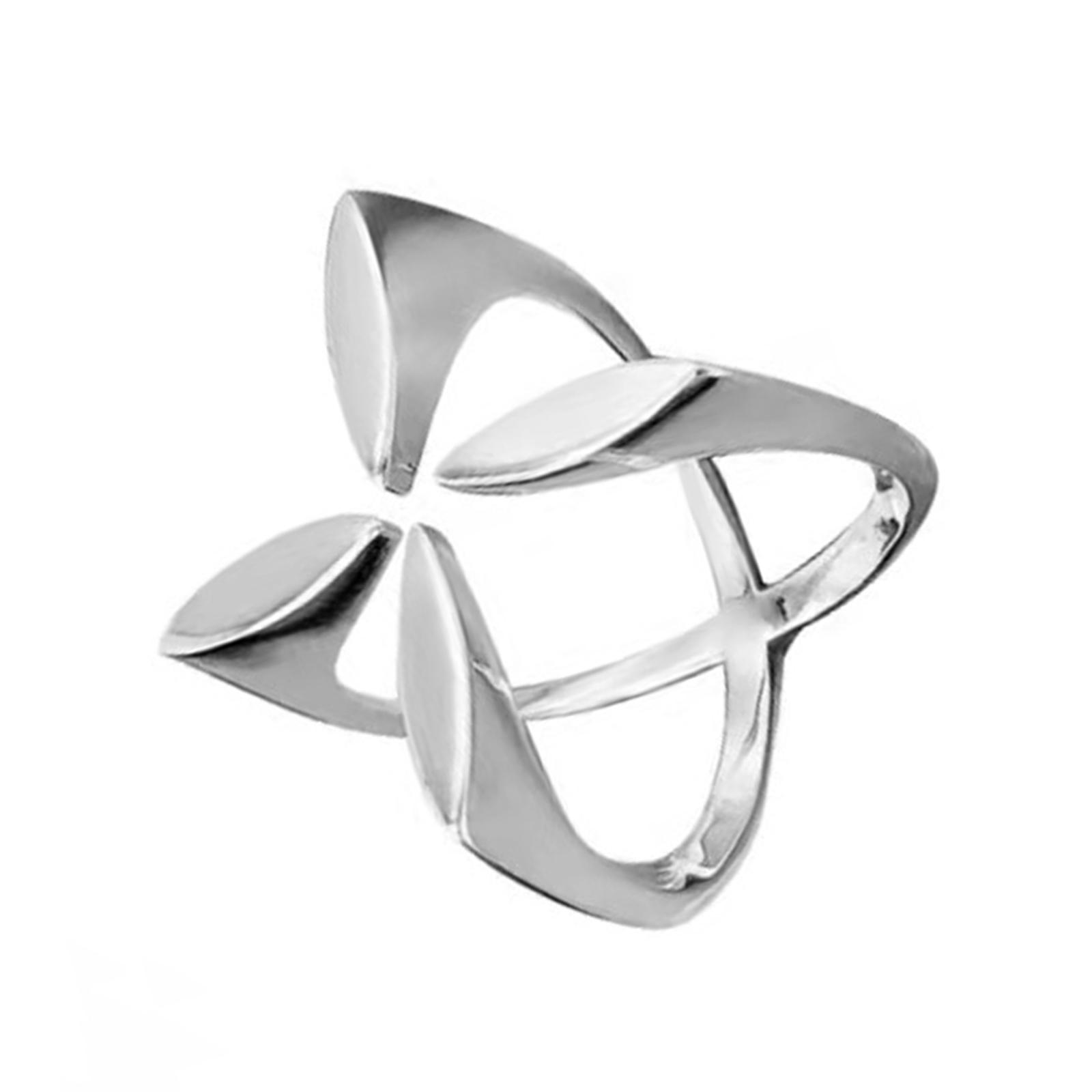 

Пересекающиеся линии Геометрическое кольцо Регулируемое для модных женщин и законодателей тренда Личность Темперамент Аксессуар серебряный