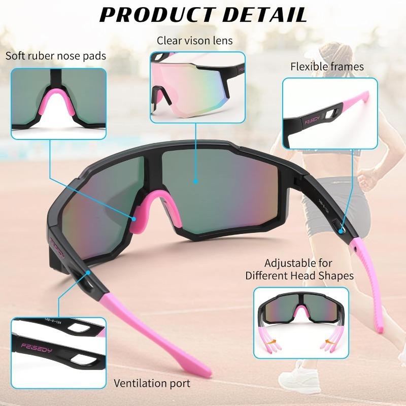 Men's and Women's Fashionable Glasses Protection Wide Edge Sports Glasses Anti Glare Non Degree Goggles