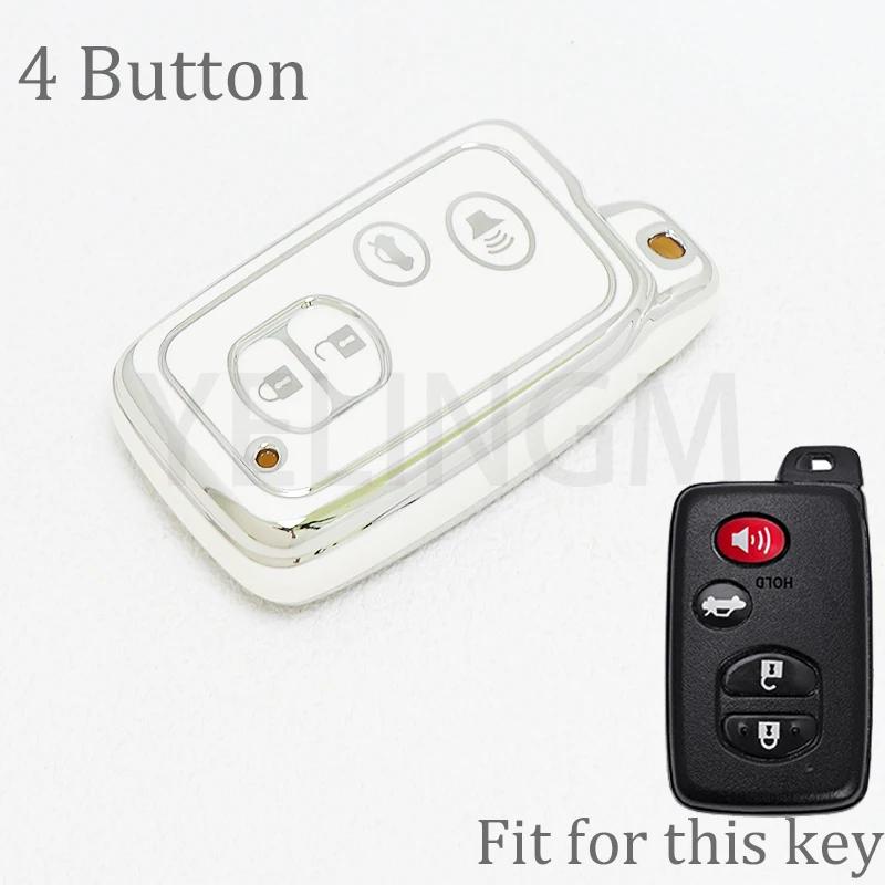 For Toyota Rav4 Land Cruiser Camry Aqua Prado Corolla Prius 2 3 4 Buttons Tpu Car Key Case Cover Keyless Remote Fob 2013 2014