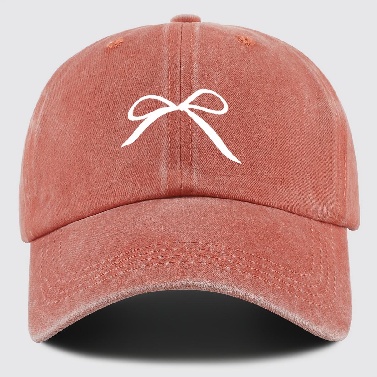 

Line Bow Baseball Cap Trendy Fashion Retro Soft Top Hat Adjustable Sun Hat помаранчевий