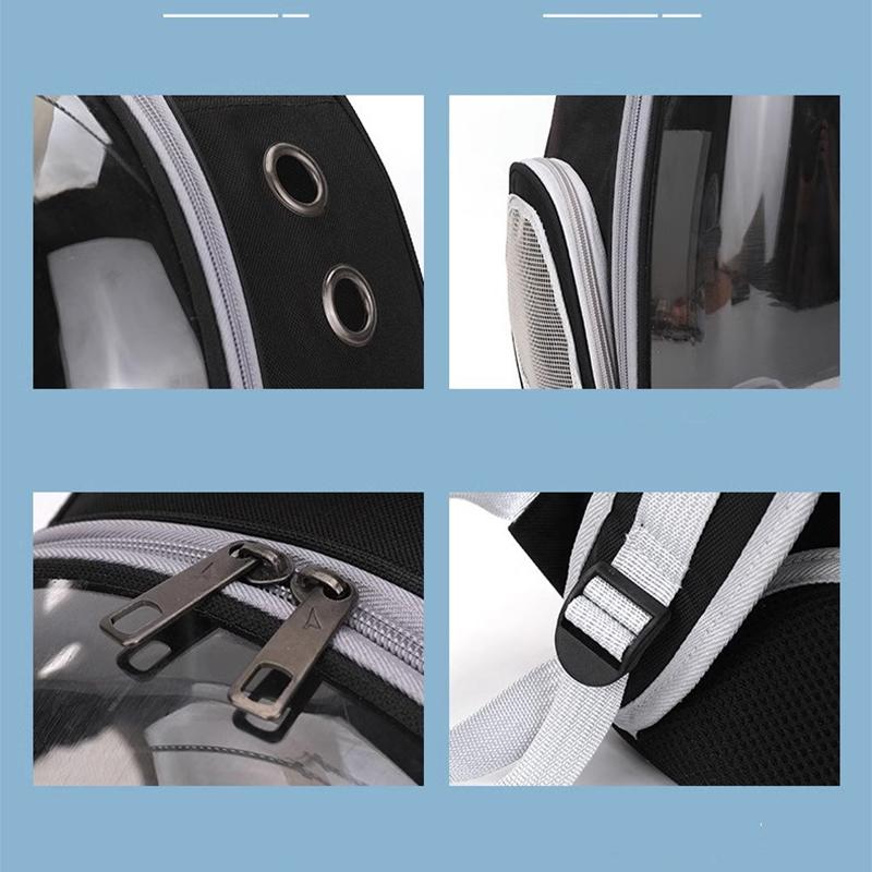 Geantă de umăr pentru ieșire pentru animale de companie, 1 bucată, pisică, câine, umăr, portabil, respirabil, pliabil, transparent, pentru animale de companie de mare capacitate