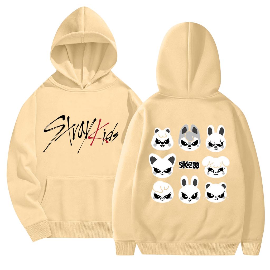 Unisex Fashionable Casual Long Sleeved Loose Printed Hooded Sweatshirt