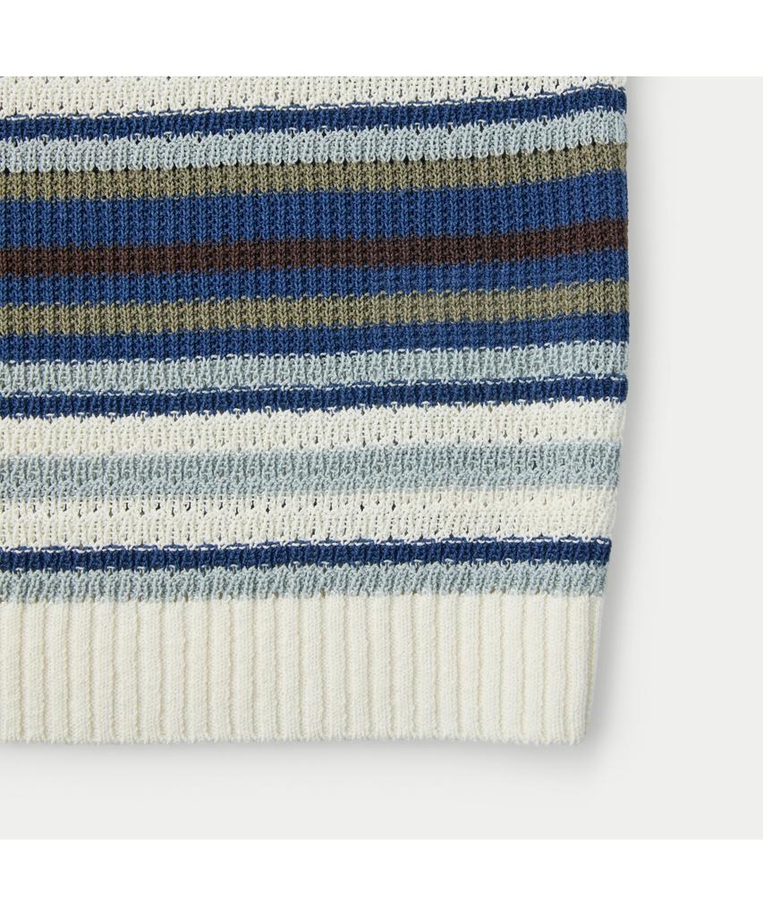 Silijeu Pattern Half Sleeve Polo Sweater Sawam26601Bux