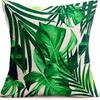 Popular Green Plant Linen Pillowcase Modern Simple Home Sofa Living Room Pillow Cushion