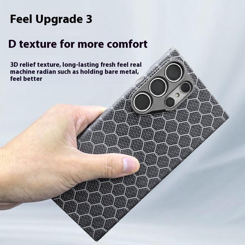 For Samsung Galaxy S24 Ultra Case Ultra Thin Aramid Fiber Honeycomb Texture Phone Cover
