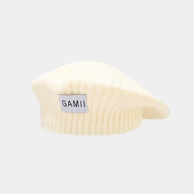 Beret Fashionable Knitted Hat Women Gamii Letter Pattern Cap Casual Warm Gift