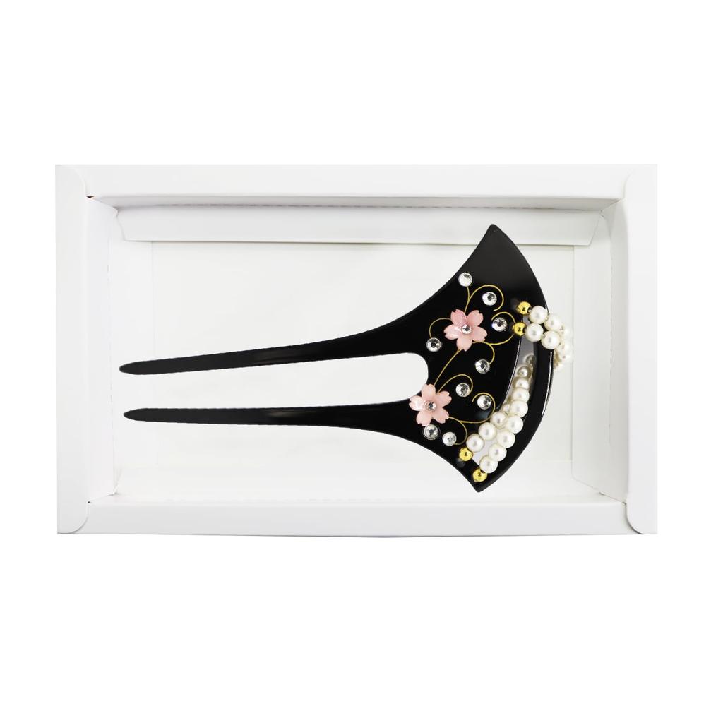 Trommelstock Haarfächer im japanischen Stil, doppelte Graduierung. Neuer Spezialkoffer inklusive Kirschblüte [TOuWA] Kanzashi, Typ, Ornament, Typ, Halter, Kimono,