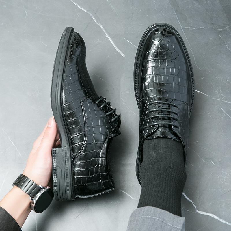 Former Leather Shoes for Men Lace Up Oxfords Wedding party Shoes for Male Dress wedding Shoes Zapatos Para Hombre De Vestir