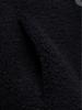 2024 Autumn/Winter Black Casual Fleece Long Sleeve Stand Collar Overcoat Jacket