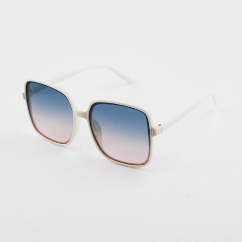 

Women s and Men s Square Two-Tone Lens Retro Sunglasses G1228_White Brown